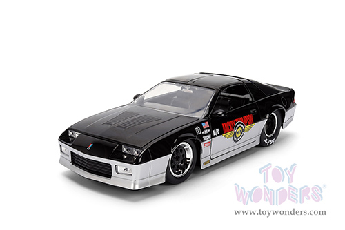 Jada Toys Bigtime Muscle - Chevrolet® Camaro® Z28 "Mickey Thompson" (1985, 1/24 scale diecast model car, Black/Silver) 36454