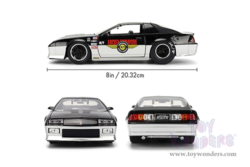 Jada Toys Bigtime Muscle - Chevrolet® Camaro® Z28 "Mickey Thompson" (1985, 1/24 scale diecast model car, Black/Silver) 36454