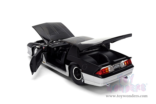 Jada Toys Bigtime Muscle - Chevrolet® Camaro® Z28 "Mickey Thompson" (1985, 1/24 scale diecast model car, Black/Silver) 36454