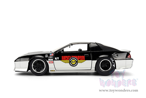 Jada Toys Bigtime Muscle - Chevrolet® Camaro® Z28 "Mickey Thompson" (1985, 1/24 scale diecast model car, Black/Silver) 36454