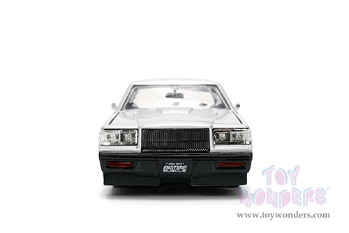 Jada Toys Bigtime Muscle - Buick® Grand National™ #7 "Buick Racing" (1987, 1/24 scale diecast model car, Silver/Black & Red stripes) 36460