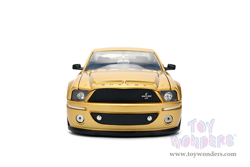 Jada Toys Bigtime Muscle - Ford Mustang Shelby® GT-500KR™ (2008, 1/24 scale diecast model car, Gold/Black) 36462