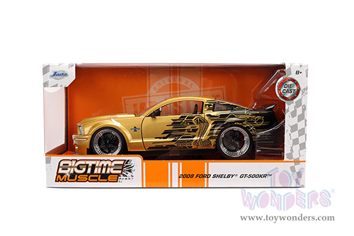 Jada Toys Bigtime Muscle - Ford Mustang Shelby® GT-500KR™ (2008, 1/24 scale diecast model car, Gold/Black) 36462