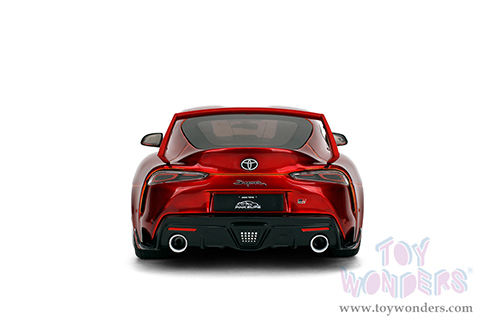Jada Toys Pink Slips - Toyota GR Supra with Display Base (1/18 scale diecast model car, Candy Red) 36468