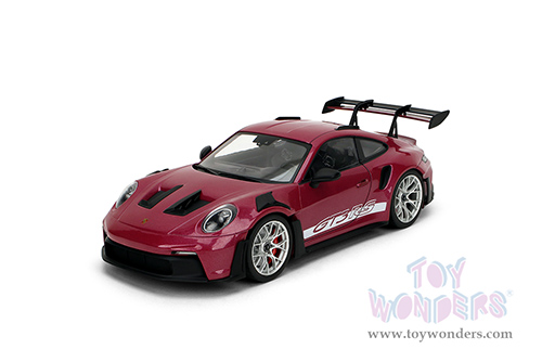 Jada Toys Pink Slips - Porsche 911 GT3 RS with Display Base (1/18 scale diecast model car, Cabernet) 36469