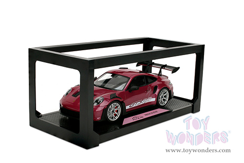 Jada Toys Pink Slips - Porsche 911 GT3 RS with Display Base (1/18 scale diecast model car, Cabernet) 36469