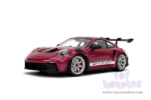 Jada Toys Pink Slips - Porsche 911 GT3 RS with Display Base (1/18 scale diecast model car, Cabernet) 36469