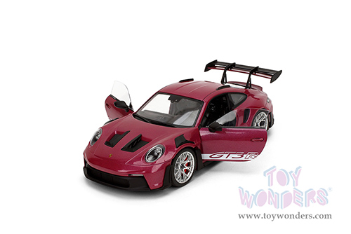 Jada Toys Pink Slips - Porsche 911 GT3 RS with Display Base (1/18 scale diecast model car, Cabernet) 36469