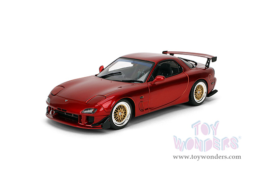 Jada Toys Pink Slips - Mazda RX7 Type RS (FD3S) with Display Base (1/18 scale diecast model car, Candy Red) 36471