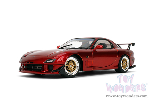 Jada Toys Pink Slips - Mazda RX7 Type RS (FD3S) with Display Base (1/18 scale diecast model car, Candy Red) 36471