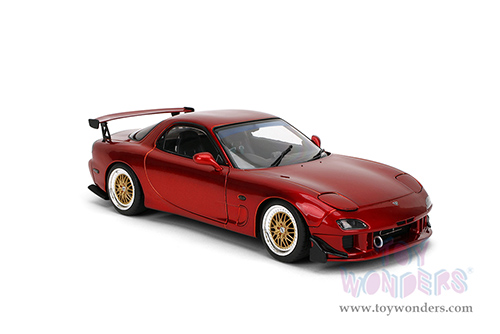 Jada Toys Pink Slips - Mazda RX7 Type RS (FD3S) with Display Base (1/18 scale diecast model car, Candy Red) 36471
