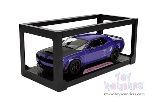 Jada Toys Pink Slips - Dodge Challenger SRT Demon with Display Base (1/18 scale diecast model car, Purple/Black) 36473