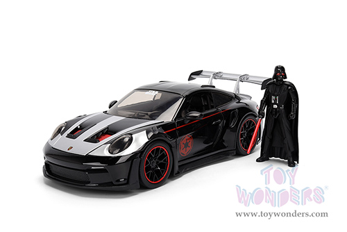 Jada Toys - Hollywood Rides |  Porsche 911 GT3 RS (992) with Darth Vader™ Diecast Figure "Star Wars" (1/24, diecast model car, Black/Silver) 36477