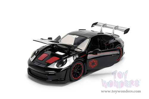 Jada Toys - Hollywood Rides |  Porsche 911 GT3 RS (992) with Darth Vader™ Diecast Figure "Star Wars" (1/24, diecast model car, Black/Silver) 36477