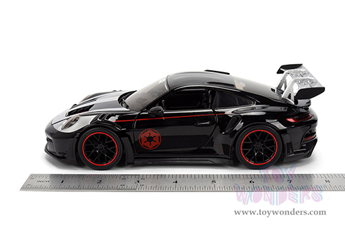 Jada Toys - Hollywood Rides |  Porsche 911 GT3 RS (992) with Darth Vader™ Diecast Figure "Star Wars" (1/24, diecast model car, Black/Silver) 36477