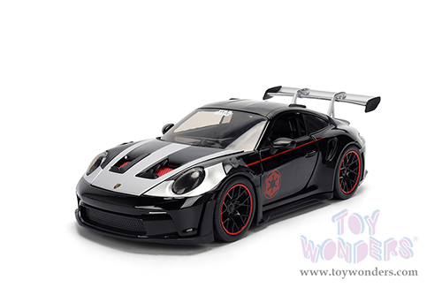 Jada Toys - Hollywood Rides |  Porsche 911 GT3 RS (992) with Darth Vader™ Diecast Figure "Star Wars" (1/24, diecast model car, Black/Silver) 36477