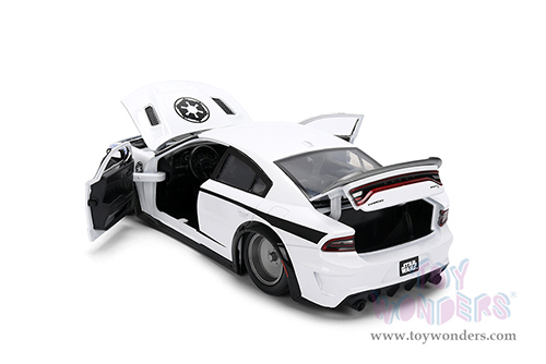 Jada Toys - Hollywood Rides |  Dodge Charger SRT Hellcat with Stormtrooper™ Diecast Figure "Star Wars" (2021, 1/24, diecast model car, White) 36478