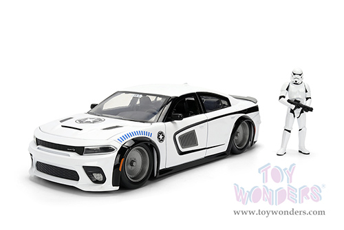 Jada Toys - Hollywood Rides |  Dodge Charger SRT Hellcat with Stormtrooper™ Diecast Figure "Star Wars" (2021, 1/24, diecast model car, White) 36478