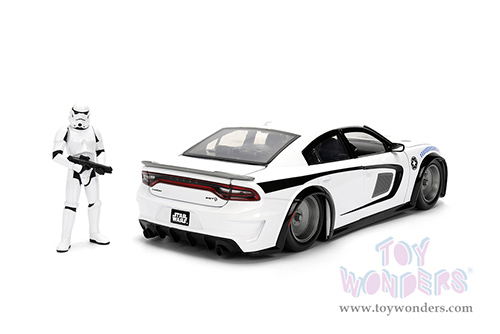 Jada Toys - Hollywood Rides |  Dodge Charger SRT Hellcat with Stormtrooper™ Diecast Figure "Star Wars" (2021, 1/24, diecast model car, White) 36478