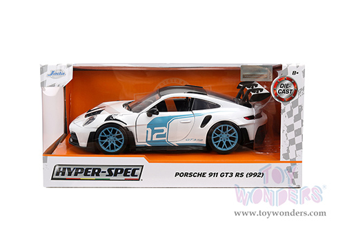 Jada Toys Hyper-Spec - Porsche 911 GT3 RS (992) #12 (1/24, diecast model car, White/Black top) 36494