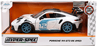 Jada Toys Hyper-Spec - Porsche 911 GT3 RS (992) #12 (1/24, diecast model car, White/Black top) 36494; 