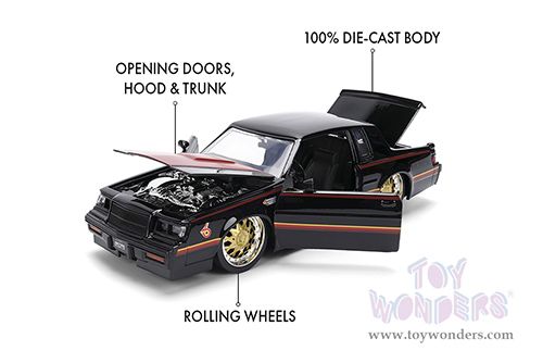 Jada Toys Bigtime Muscles - Buick® Grand National™ Hard Top (1987, 1/24 scale diecast model car, Black/Red) 36586