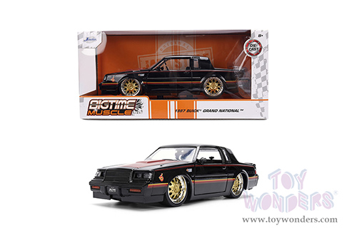 Jada Toys Bigtime Muscles - Buick® Grand National™ Hard Top (1987, 1/24 scale diecast model car, Black/Red) 36586