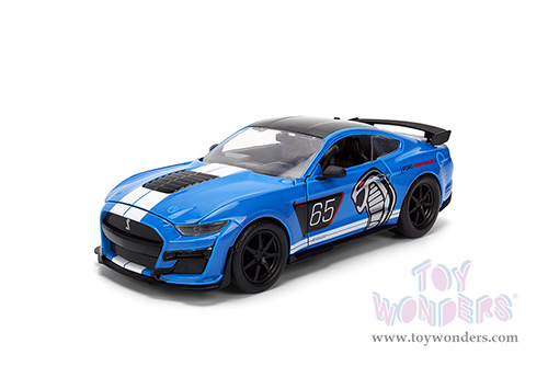 Jada Toys Bigtime Muscle - Ford Mustang Shelby® GT500® #65 "Ford Performance" (2020, 1/24 scale diecast model car, Blue/White stripes) 36587