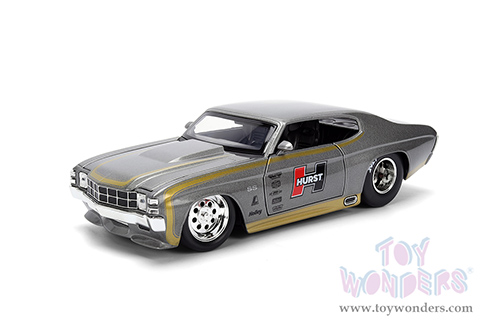 Jada Toys Bigtime Muscle - Chevrolet® Chevelle® SS™ "Hurst" (1971, 1/24 scale diecast model car, Gray/Gold) 36588