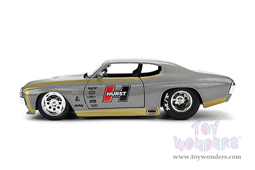 Jada Toys Bigtime Muscle - Chevrolet® Chevelle® SS™ "Hurst" (1971, 1/24 scale diecast model car, Gray/Gold) 36588
