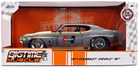 Jada Toys Bigtime Muscle - Chevrolet® Chevelle® SS™ "Hurst" (1971, 1/24 scale diecast model car, Gray/Gold) 36588; 