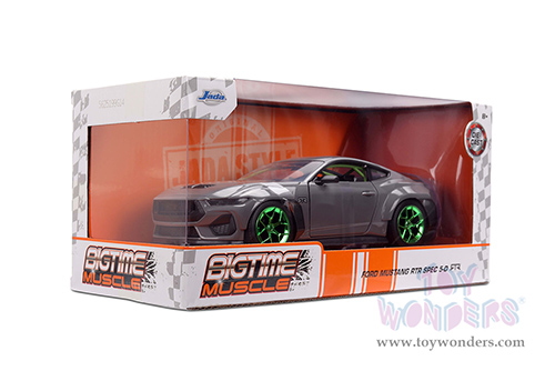 Jada Toys Bigtime Muscle - Ford Mustang RTR (2024, 1/24 scale diecast model car, Glossy Gray) 36593