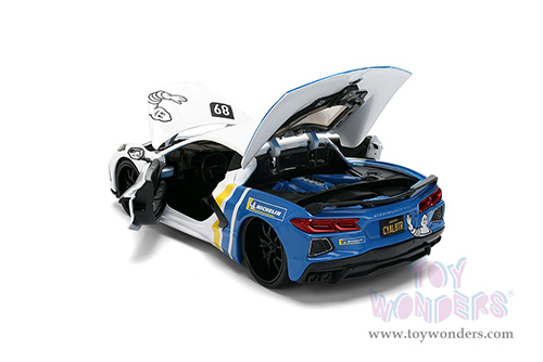 Jada Toys Bigtime Muscle - Chevrolet® Corvette® Stingray™ C8 #89 "Michelin" (2020, 1/24 scale diecast model car, White/Blue) 36597