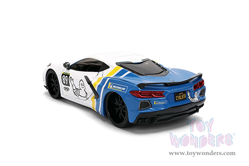 Jada Toys Bigtime Muscle - Chevrolet® Corvette® Stingray™ C8 #89 "Michelin" (2020, 1/24 scale diecast model car, White/Blue) 36597