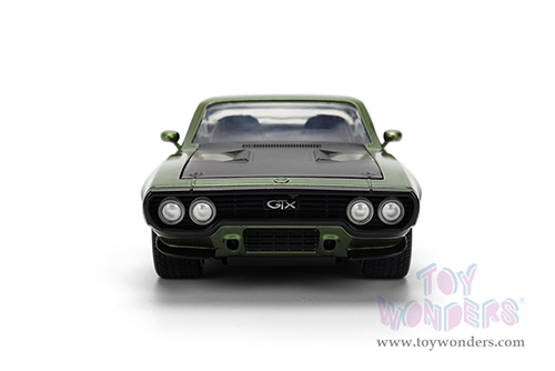 Jada Toys Bigtime Muscle - Plymouth GTX Hardtop (1972, 1/24 scale diecast model car, Dark Green) 36617
