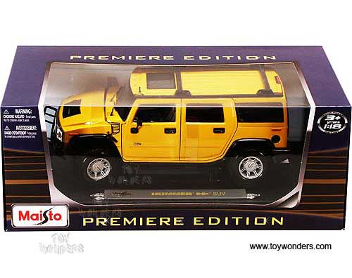 Maisto - Hummer H2 SUV (2003, 1:18, Yellow) 36631