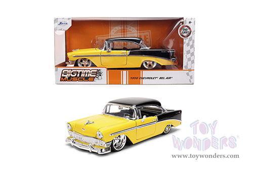 Jada Toys Bigtime Muscle - Chevrolet® Bel Air® (1956, 1/24 scale diecast model car, Yellow/Black) 36648