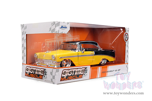 Jada Toys Bigtime Muscle - Chevrolet® Bel Air® (1956, 1/24 scale diecast model car, Yellow/Black) 36648