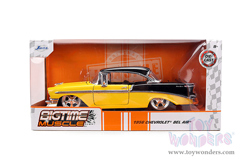 Jada Toys Bigtime Muscle - Chevrolet® Bel Air® (1956, 1/24 scale diecast model car, Yellow/Black) 36648