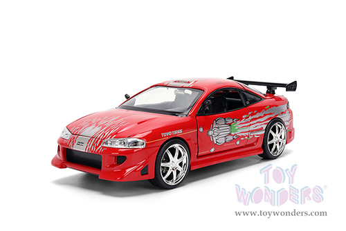 Jada Toys Fast & Furious - Brian's Mitsubishi Eclipse Remix (1/24 scale diecast model car, Red) 36815