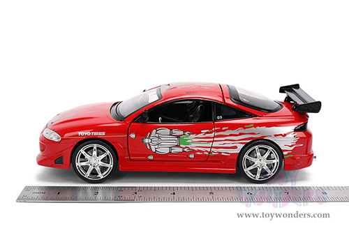 Jada Toys Fast & Furious - Brian's Mitsubishi Eclipse Remix (1/24 scale diecast model car, Red) 36815
