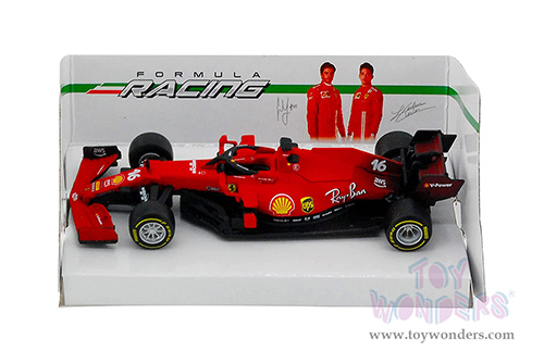 BBurago Ferrari Racing - Ferrari SF1000 #16 Charles Leclerc Tuscan GP Formula One F1 (2020) "Ferrari's 1000th Race" (1/43 scale diecast model car, Red) (1/43 scale diecast model car, Red) 36820/16S