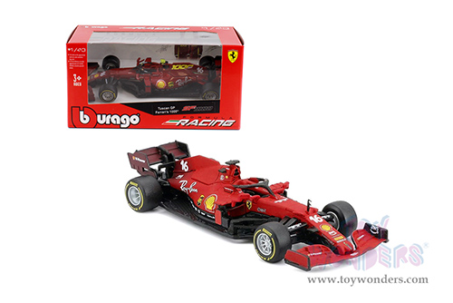 BBurago Ferrari Racing - Ferrari SF1000 #16 Charles Leclerc Tuscan GP Formula One F1 (2020) "Ferrari's 1000th Race" (1/43 scale diecast model car, Red) (1/43 scale diecast model car, Red) 36820/16S