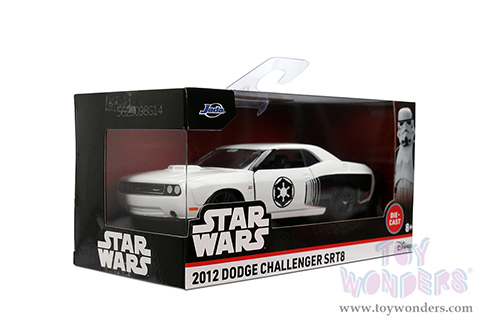 Jada Toys - Hollywood Rides | Dodge Challenger SRT8 Stormtrooper "Star Wars" (2012, 1/32 scale diecast model car, White) 36915