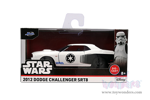 Jada Toys - Hollywood Rides | Dodge Challenger SRT8 Stormtrooper "Star Wars" (2012, 1/32 scale diecast model car, White) 36915