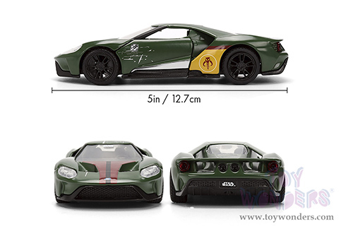 Jada Toys - Hollywood Rides | Ford GT Boba Fett "Star Wars" (2017, 1/32 scale diecast model car, Dark Green) 36916