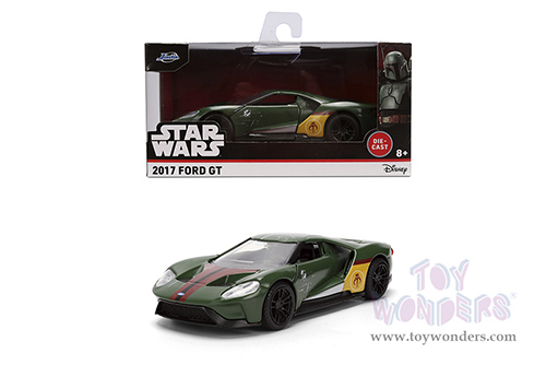 Jada Toys - Hollywood Rides | Ford GT Boba Fett "Star Wars" (2017, 1/32 scale diecast model car, Dark Green) 36916