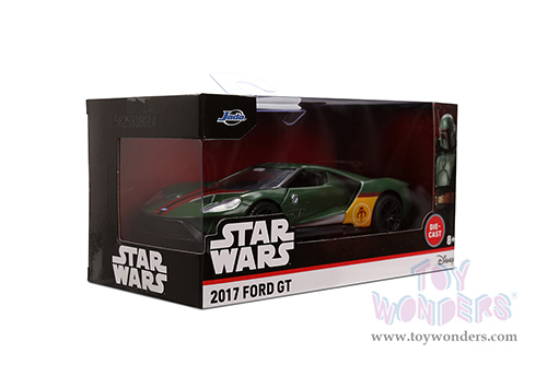 Jada Toys - Hollywood Rides | Ford GT Boba Fett "Star Wars" (2017, 1/32 scale diecast model car, Dark Green) 36916