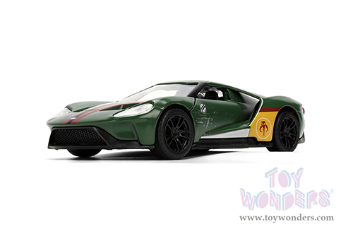 Jada Toys - Hollywood Rides | Ford GT Boba Fett "Star Wars" (2017, 1/32 scale diecast model car, Dark Green) 36916