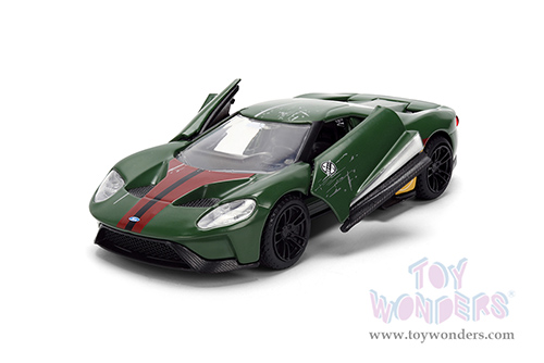 Jada Toys - Hollywood Rides | Ford GT Boba Fett "Star Wars" (2017, 1/32 scale diecast model car, Dark Green) 36916